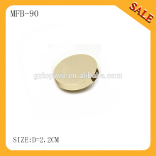 MFB90 Blank lighting gold metal shank button for jeans